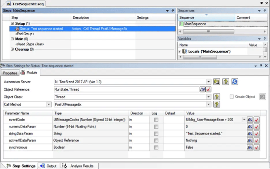 Custom UI Message Setup