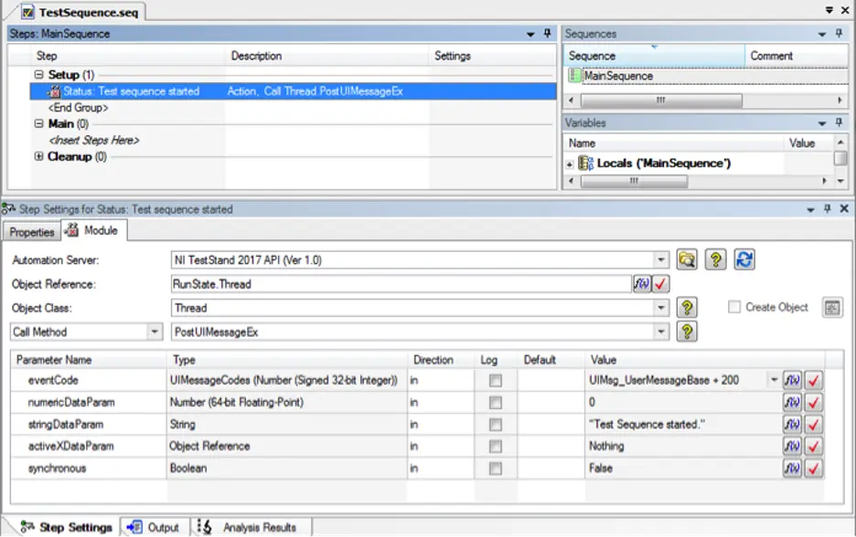 Custom UI Message Setup