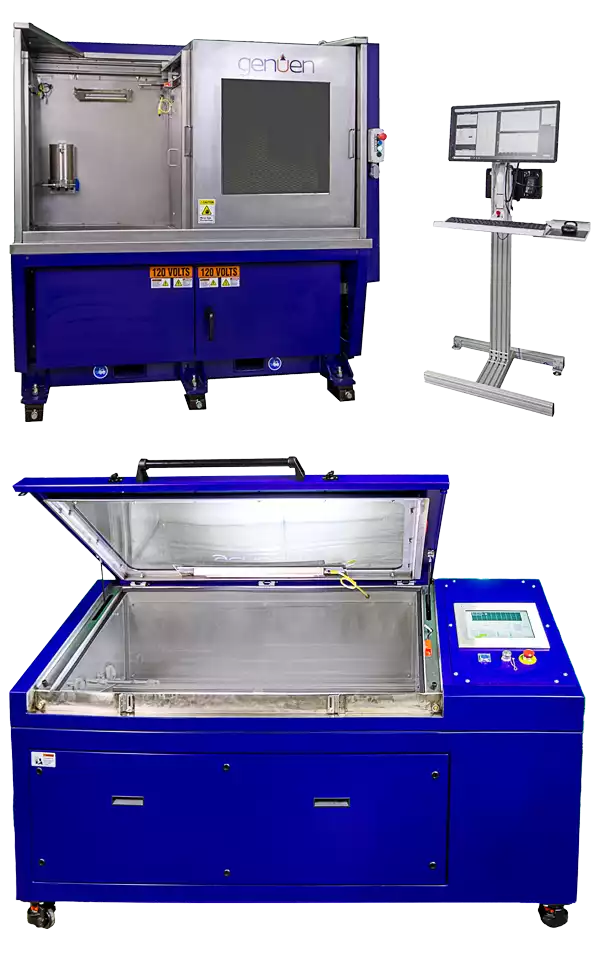 Genuen Test as a Service (TaaS) machines: Impulse Tester and Proof and Burst Tester